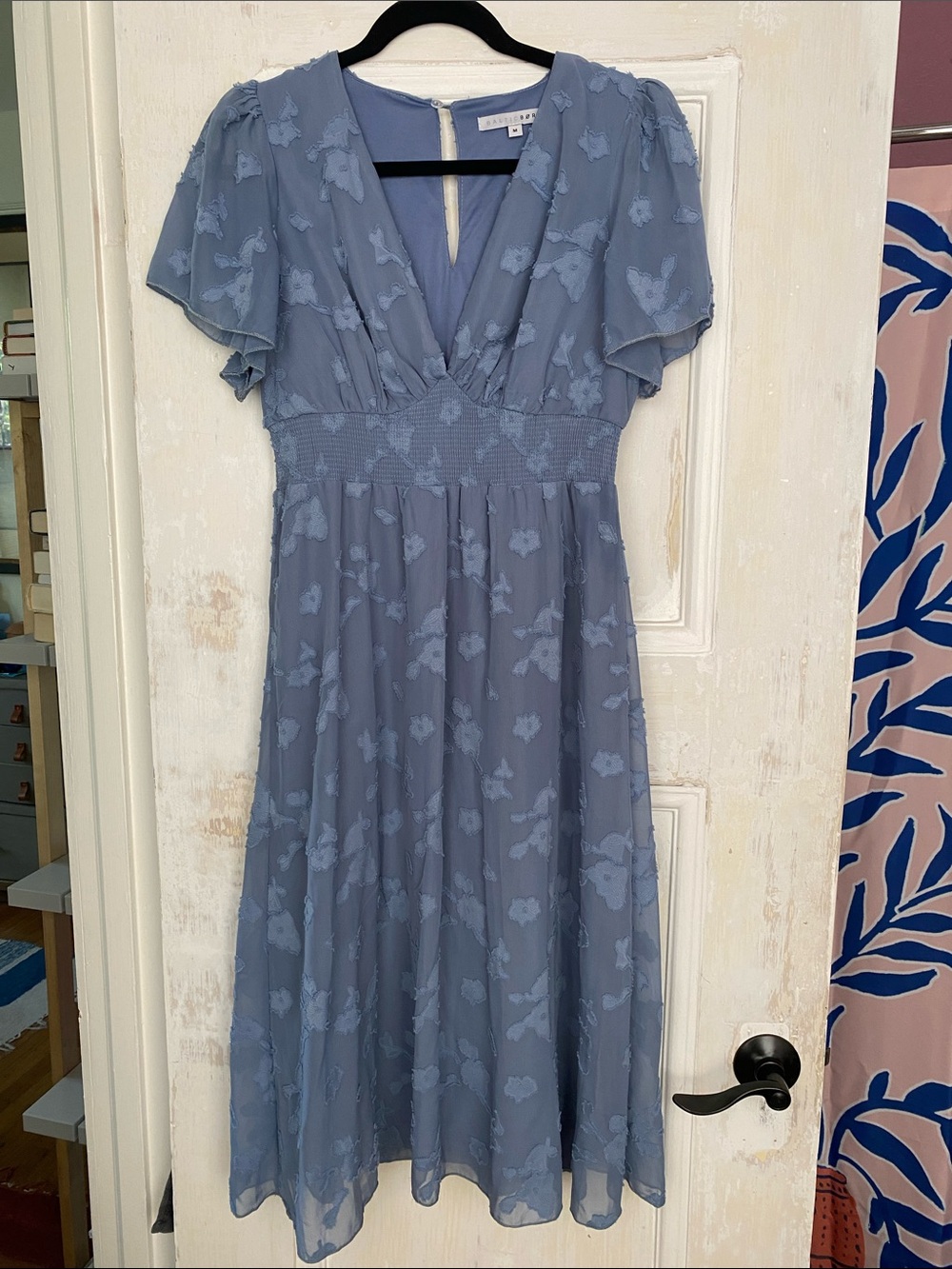 Baltic Born Dusty Blue Floral Midi Dress